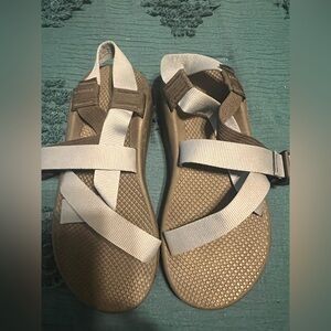 Women's Brown and Gray Sandals